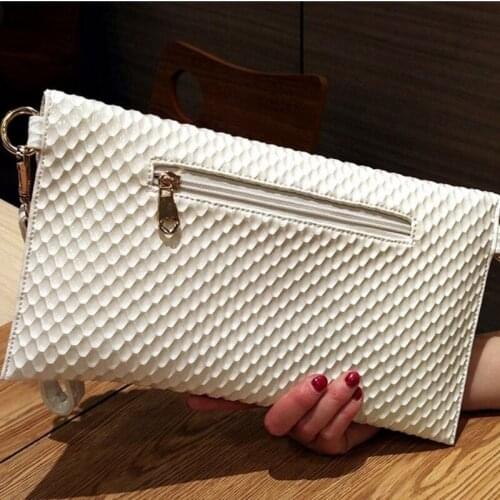Clutch Office Bag Elegant Female Rivets Big Capacity Envelope Bag Fashion Diamonds Pu Leather Shoulder Crossbody Bags Women