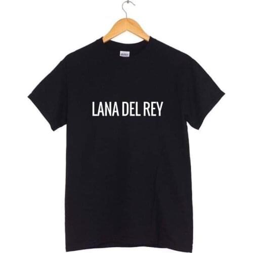 Lana Del Rey Letters Print Women Tshirt Cotton Casual Shirt For Lady Black White Top Tee Big Size Hipster HH503-470