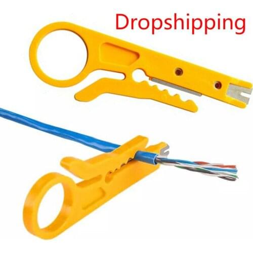 Cable Stripping Wire Cutter Portable Wire Stripper Knife Crimper Plier Crimping Tool Cut Line Pocket Electrician Crimping Pliers