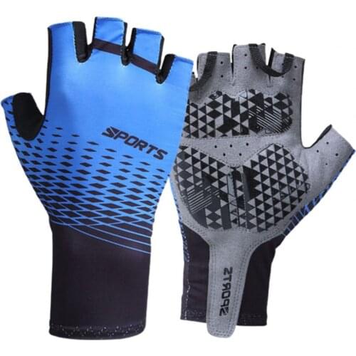 Men Sports Gloves Thick Anti-slip Half Finger Shock-absorbing Gloves Mittens for Gym Cycling Gloves