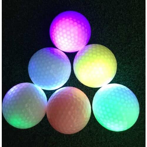 MagiDeal Colorful LED Light Up Golf Ball Night Training Practice Ball Official Size Tournament Ball Outdoor Indoor