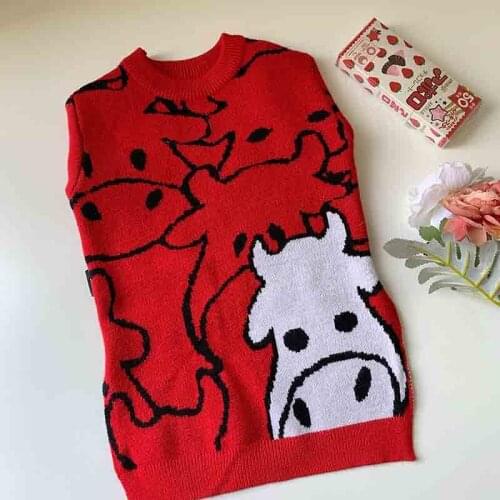 Pet New Year clothes dog cat Teddy Schnauzer net red puppy autumn and winter new year festive sweater