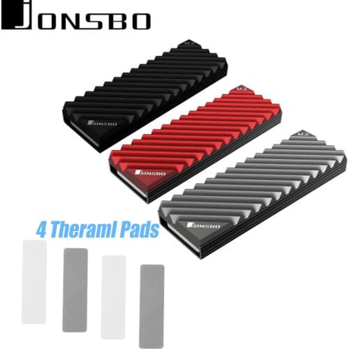 Jonsbo Heat Sink Cooling Pads M.2 2280 NVMe SSD Heat Disk Dissipation Radiator Thermal Pad for m2 Desktop PC Aluminum Heat Sink