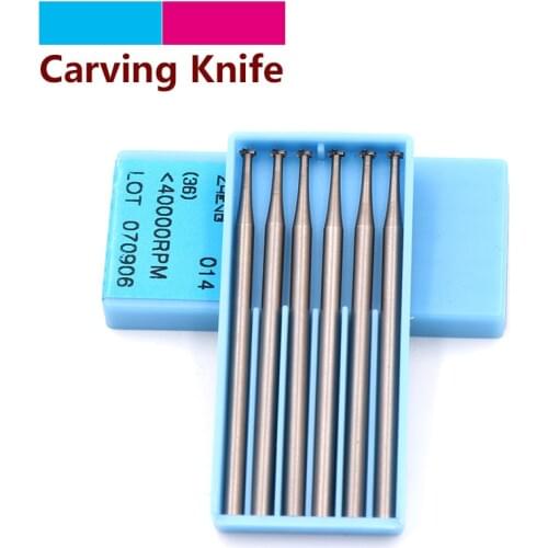 LunZ 1/6pcs Tungsten Steel Engraving Knife End Mill Woodworking Router Bit Wood Milling Cutter For Carvings Olive Kernel Amber