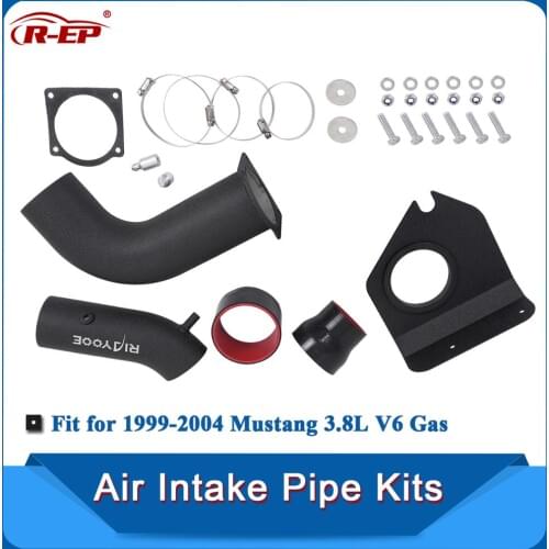 Fit for 1999-2004 Ford Mustang 3.8L V6 Gas Turbo Cold Air Intake Pipe Kit with High Power Filter Car Modification