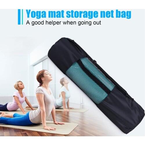 Portable Yoga Net Bag Pilates Mat Nylon Bag Carrier Mesh Center Adjustable Belt Durable High Quality Washable Gym Mats Bags