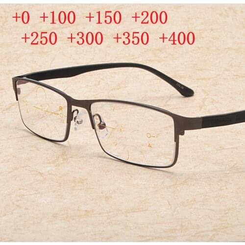 Near and far dual-use progressive double light reading glasses women multi-focus presbyopic mens square reading glasses NX