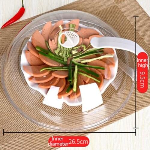 Professional Microwave Food Anti-Sputtering Cover With Handle Heat Resistant Lid