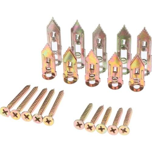 10 pcs Self Drilling Anchors Screws Drywall Anchor Self Tapping Screws Easy Application