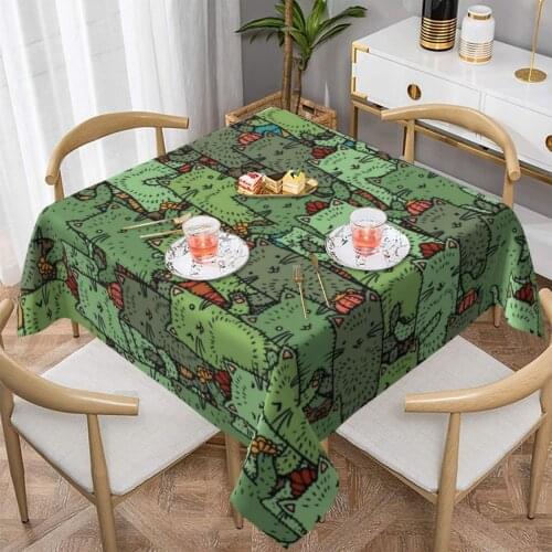 Cactus Tablecloth Outdoor Polyester Table Cover Decorative Cheap Protection Printed Table Cloth