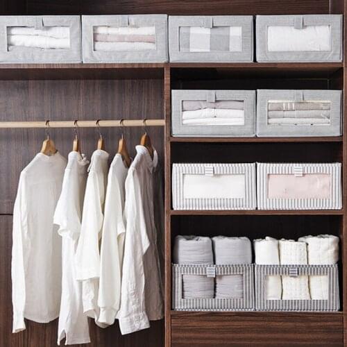 Collapsible Clothing Storage Box Wardrobe Clothes Storage Box Quilt Storage Basket