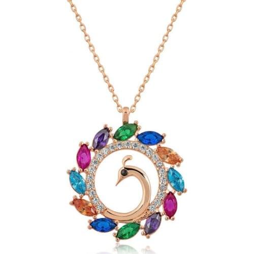 Tevuli 925 Sterling Silver Peacock Lady Necklace