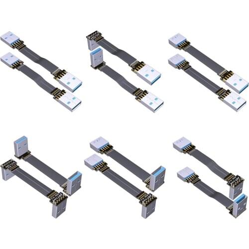 USB 3.0 Cable USB to USB Cable Type A Male to Male USB Extension Cable Super Speed HDD 90/270 degree Angle Up/Down Angled USB3