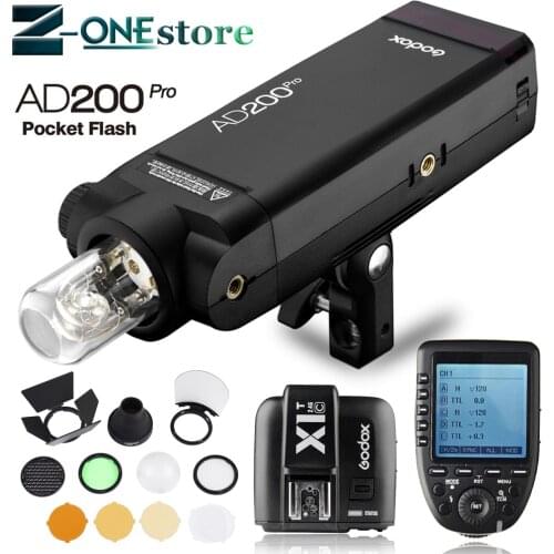 Godox AD200pro 200Ws Outdoor Flash Light AD200 PRO Pocket Flash Light for Sony Nikon Canon Fuji TTL HSS 2.4G Wireless X system