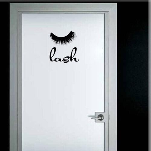 YOJA 23*25CM LASH Personality Fashion Wall Sticker Door Decoration Decal Black Styling A40354