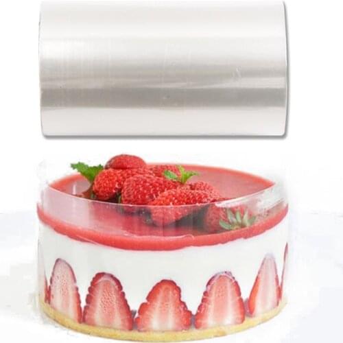 1 Roll Cake Surround Film Transparent Cake Collar Kitchen Acetate Cake Chocolate Decorating For Baking Durable 8cm*10m/20cm*10m