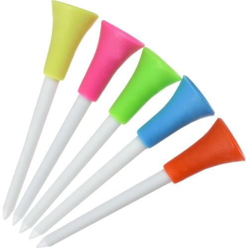 30PC Multi Color Plastic Golf Tees 83mm Durable Rubber Cushion Top Golf Tee Golf ball holder Golf Tees Accessories