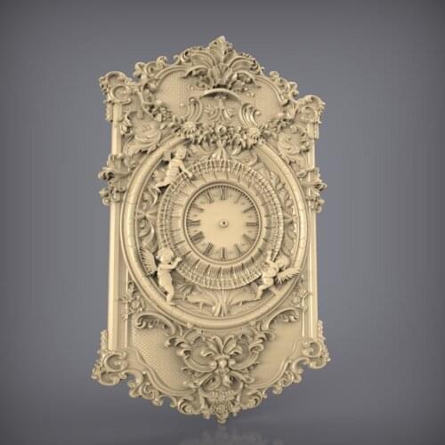 3d STL Model Relief for CNC Router 3D Printer Artcam Aspire Clock _73