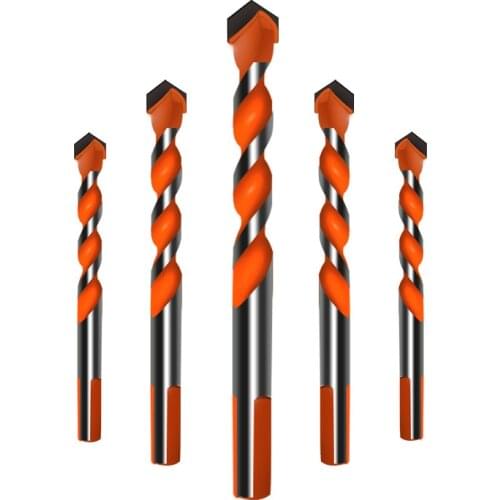 7PCS Threaded Triangle Tungsten Steel Wall Tile Concrete Drilling Bit Household Marble Overlord Drill Hand Electric Twist Drill