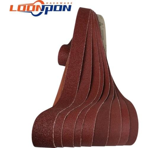 8PCS 60/80/100/120/150/180/240/320 Grit Abrasive Sanding Belts Sander Grinding Polishing Tools