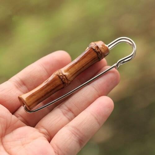 Natural Wood Bamboo Metal Brooches Brooch Pins Graceful High-grade Vintage Bamboo Brooch Fashion Jewelry For Unisex Decorate