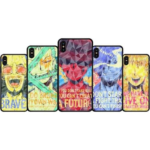 One Piece Monkey D Luffy Roronoa Zoro Acrylic Phone Case Cover For iphone X XR XS 11 12 Pro For Samsung Galaxy