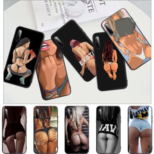 Sexy Ass Woman Girl Black Rubber Cell Phone Case For Samsung Galaxy S9 S10 S20 S21 S30 Plus Ultra S10e S7 S8 Cover