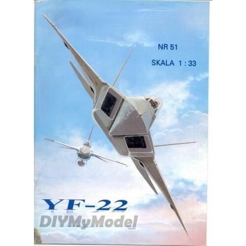 DIYMyModeI US YF-22 fighter aircraft DIY paper model toy paper art origami