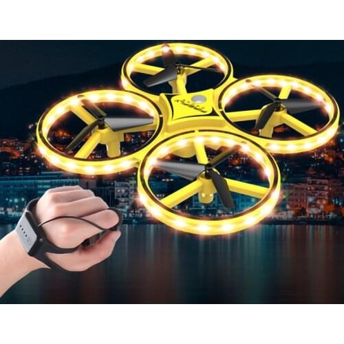 RC aircraft MIni Drone UFO Model airplane Watch remote control Gravity pressure sensing Interactive Induction Quadcopter Smart