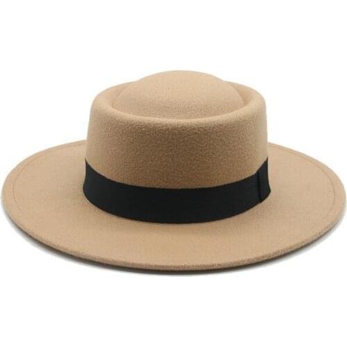 2021high Quality Fedora Hats Classic Vintage Hats Women Winter Hat Autumn Outdoor Casual Felt Hat Men Solid Color Fascinator