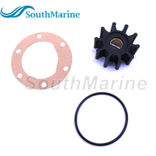 18673-0001 18673-0001-P Flexible Water Pump Impeller with 2995-0000 Gasket & 18753-0125 O-Ring for Jabsco, 10 Blades