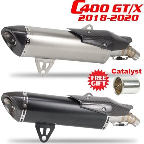 C400 C400X/GT Slip-on Exhaust Muffler Middle Link Pipe Motocross Escape Moto DB Killer Laser for BMW C400 X GT 2018 2019 2020