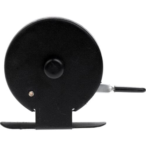 Ice Fishing Reel Winter Fly Wheel Fishing Reel Black White Right Hand
