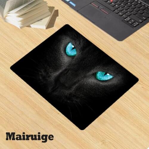 Mairuige Black Cat Eyes Picture Desk Mat Rubber Waterproof Non-slip Small Mouse Pad Desktop Computer Laptop Gaming Accessories