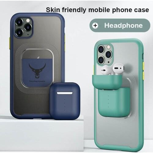 Magnetic Case For iPone 11 Pro Max Case Bluetooth-Compatible Headphone Cover For Airpod 2 1 Case For iPhone 7 8 Plus X Xr Xs Max