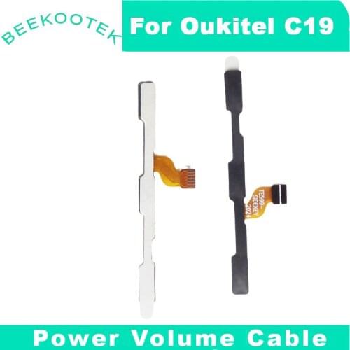 New C19 volume up/down + power on/off button flex cable FPC for oukitel C19 mobile phone