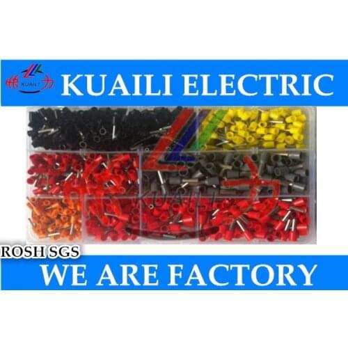 800PCS Wire Copper Crimp Connector terminator Insulated Cord Pin End Termina Cord End Terminal KIT SET