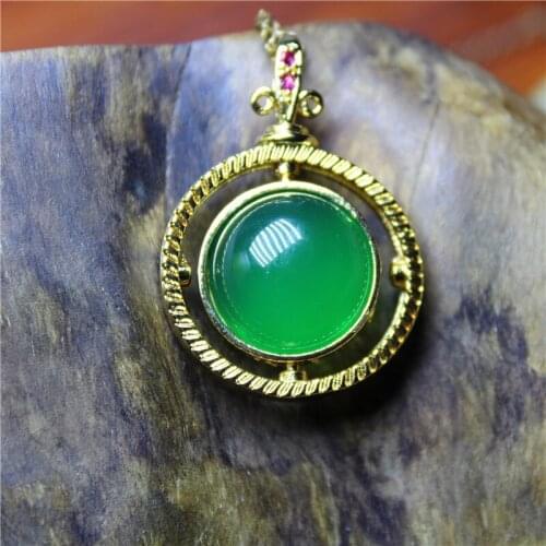 Liemjee Wholesale Fashion Jewelry Green Agate Inlaid Transfer Beads Necklace For Women Feature Namour Charm Gift All Seasons