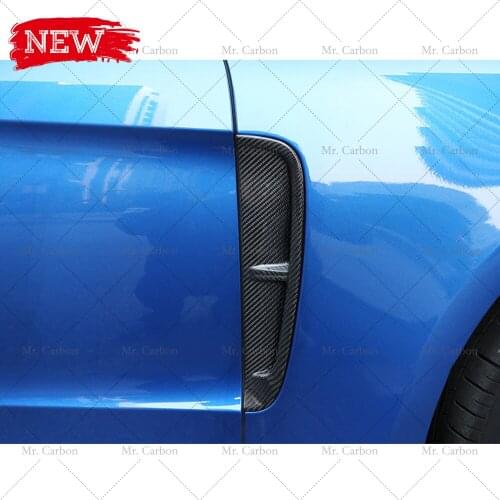 FOR 17-19 PORSCHE PANAMERA 971 OEM CARBON FIBER FRONT FENDER VENTS TRIM TUNING PART FOR 971 CARBON SIDE AIR INTAKE DUCTS RACING