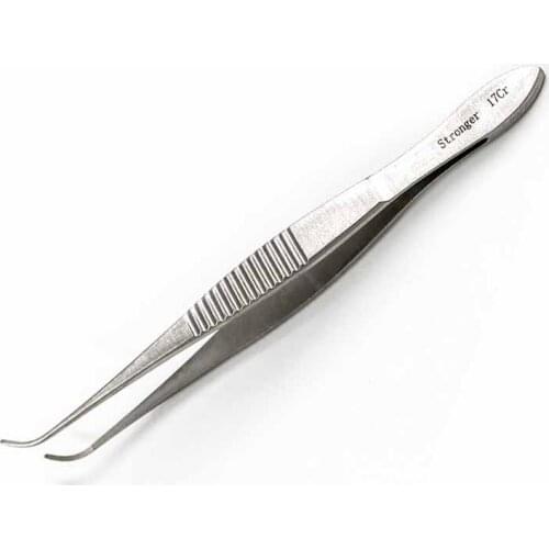 Ophthalmic tweezers as binocular eyelid tools Stainless steel surgical instruments Beauty and plastic fine hooked tweezers 10 cm