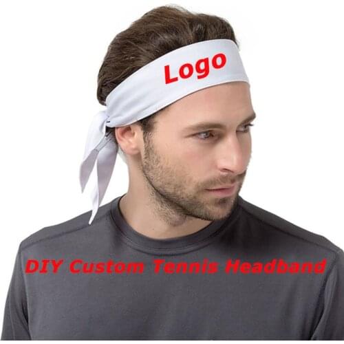 DIY Private Design Fashion Styles Custom Mens Headband Outdoor Running Casual Hairband Workout Compression Tennis Headband