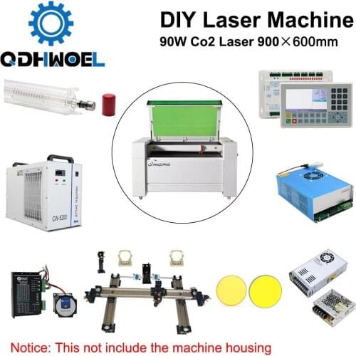 QDHWOEL Complete Accessories for 9060 RECI W2 Customized CO2 Laser Machine Laser Solution of All Parts for DIY Laser Ruida S&A