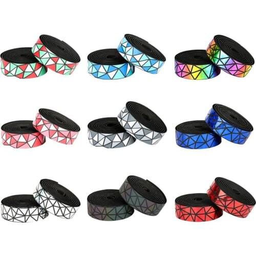 Handlebar Strap Triangle Pattern Shock absorption EVA Foam Faux Leather Road Bike Handlebar Bar Tapes for Mountain Bikes Bike Ha