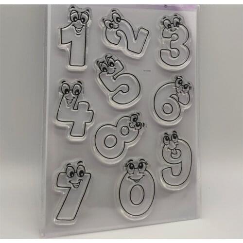Number stamp Clear Stamps for Scrapbooking Transparent Silicone Rubber DIY Photo Album Decor 91