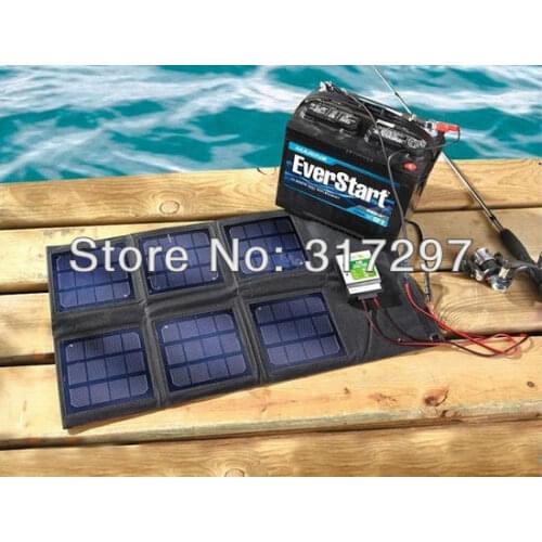GGX ENERGY 18-watt Folding Solar Panel with Solar Charge Controller Portable Solar Powered 12V Battery Charger