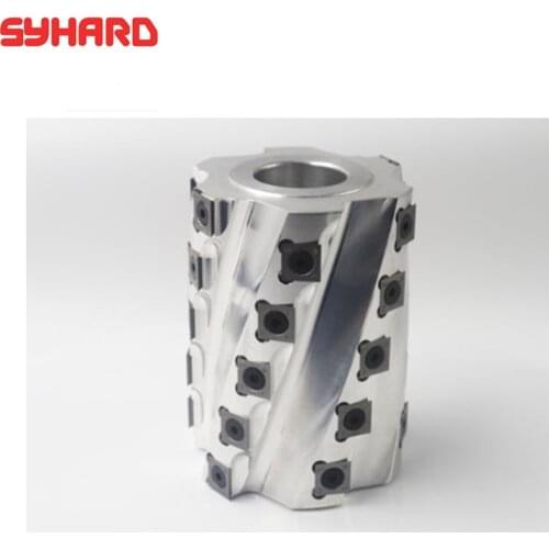 Light Cutting Wood Reversible -Spiral Blade Sprial Planing Cutter Head Aluminum Alloy Planer Helical Spiral Cutter Head