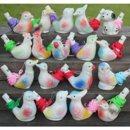 Bird Shape Whistle Children Ceramic Water Ocarina Arts And Crafts Kid Gift For Many Styles SN1901
