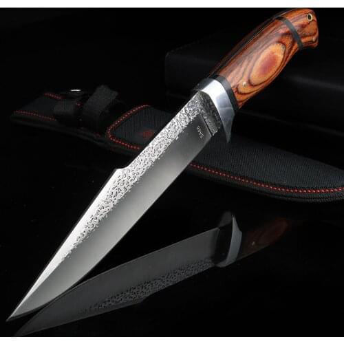 Outdoor Forged Short Knife Wild Hunting Survival Knife Multifunction Knife Camping EDC Equipment Straight Knife