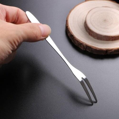 Fruit Fork Dessert Cake Salad Fork Tableware Stainless Steel Multipurpose Restaurant Party Supplies