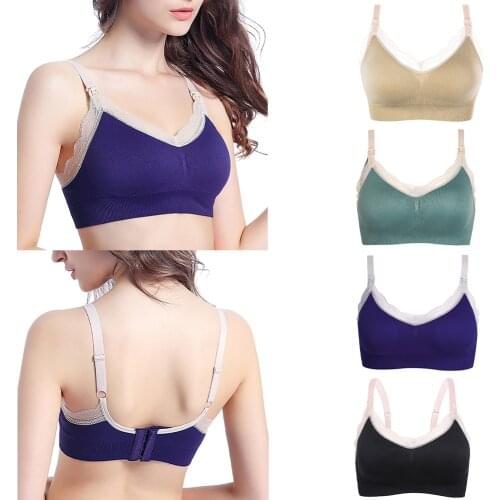 Women Nursing Bra Maternity Clothes for Feeding Breast Pregnant Underwear Baby Feeding Bra Lace Maternity Clothes